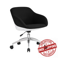 Techni Mobili RTA-941C-BK Home Office Upholstered Task Chair, Black